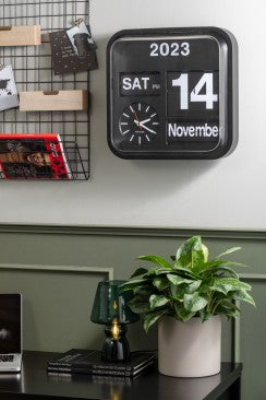 Karlsson Wandklok / Wall Clock Big Flip silver Karlsson Flipklok XL 43x43cm