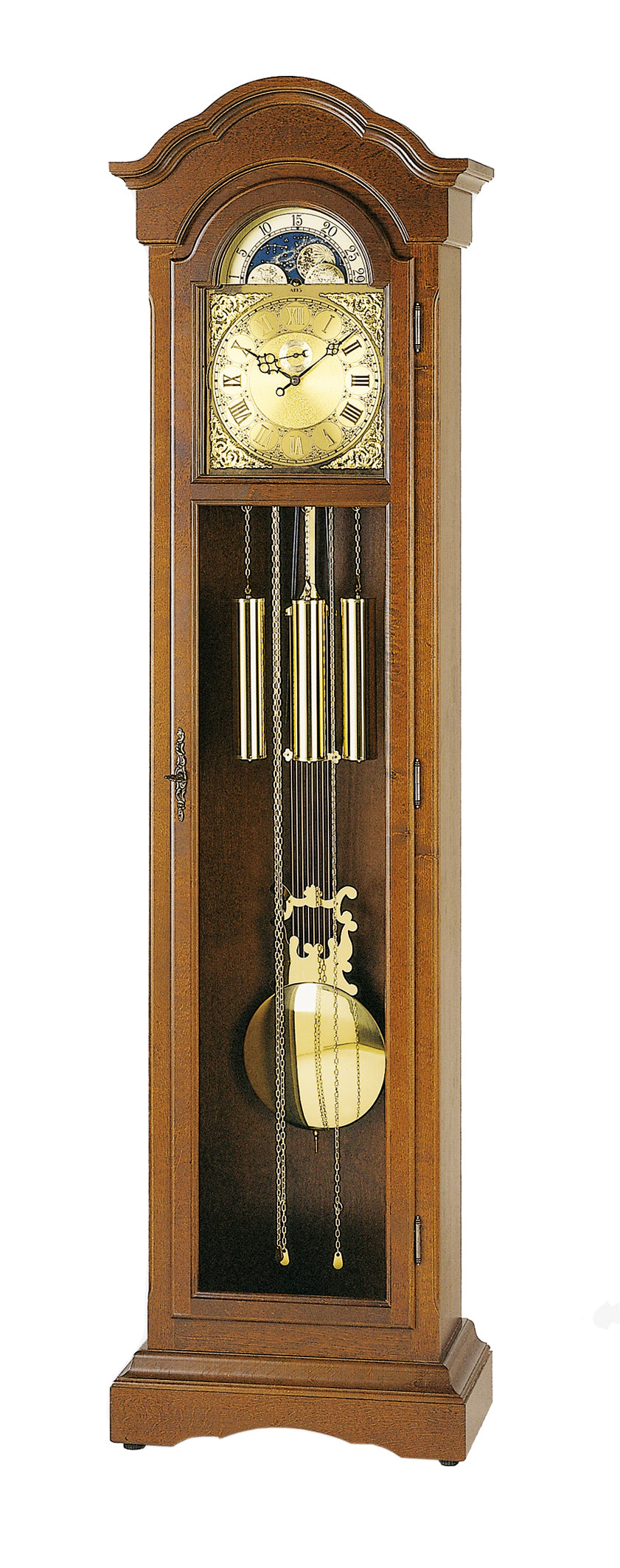 Staande klok AMS 2021-1 met een mechanisch slingeruurwerk / Staand Horloge / Grootvaderklok Floor Clock 196cm