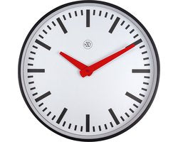 Stationsklok - 25.5cm - Stille wandklok - Wit - nXt by NeXtime - "Newcastle"