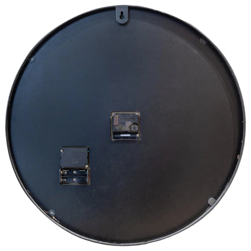 Zwarte Klok - Grote Wandklok - 50cm - Bewegende tandwielen - "Henry" - NeXtime