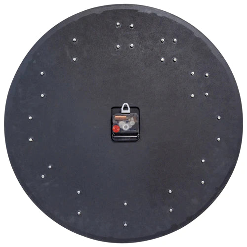 Grote wandklok - 50cm- Stille klok - Walnoot - zwart - NeXtime "Precious"