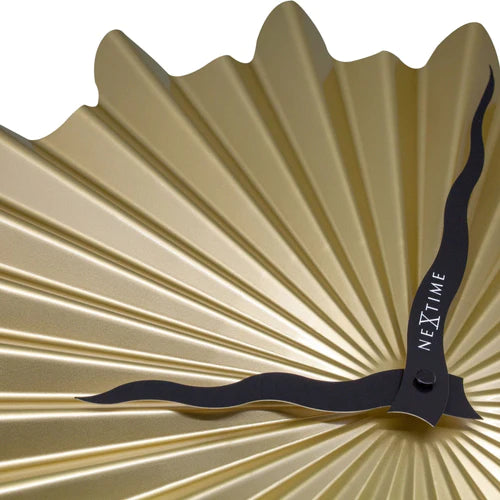 Metalen wandklok - 40cm - Stille klok - Goud - NeXtime "Sunny"