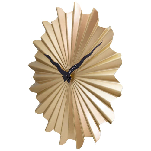 Metalen wandklok - 40cm - Stille klok - Goud - NeXtime "Sunny"