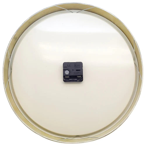 Landelijke wandklok - 39cm - Stille klok - Wit/ Goud- NeXtime "Classic"