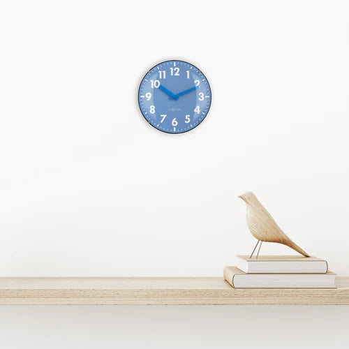 Tafelklok Nextime Duomo Mini 20 cm blauw gebolde glazen lens
