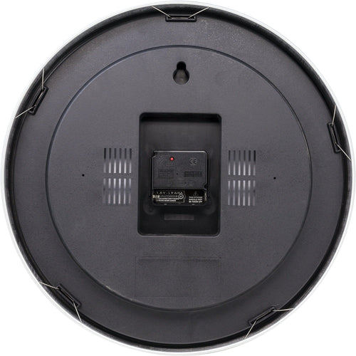 Wandklok NeXtime dia. 35 cm, aluminium, wit, 'Station' Radio Controlled (DCF)