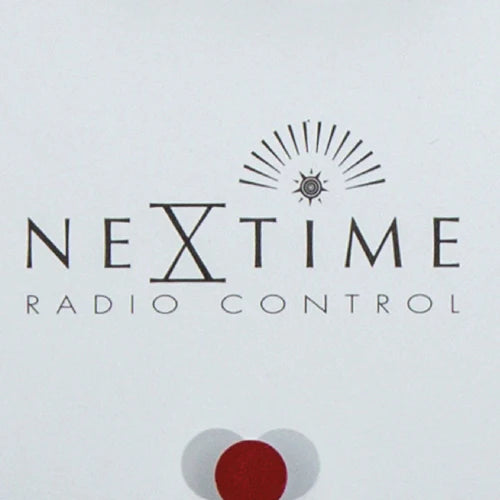 Wandklok NeXtime dia. 35 cm, aluminium, wit, 'Station' Radio Controlled (DCF)