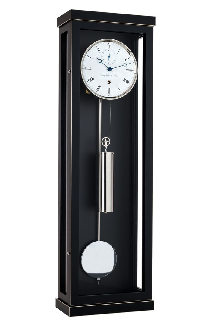 Hermle Regulateur 70996-740761 met 31 daags uurwerk in zwarte kast