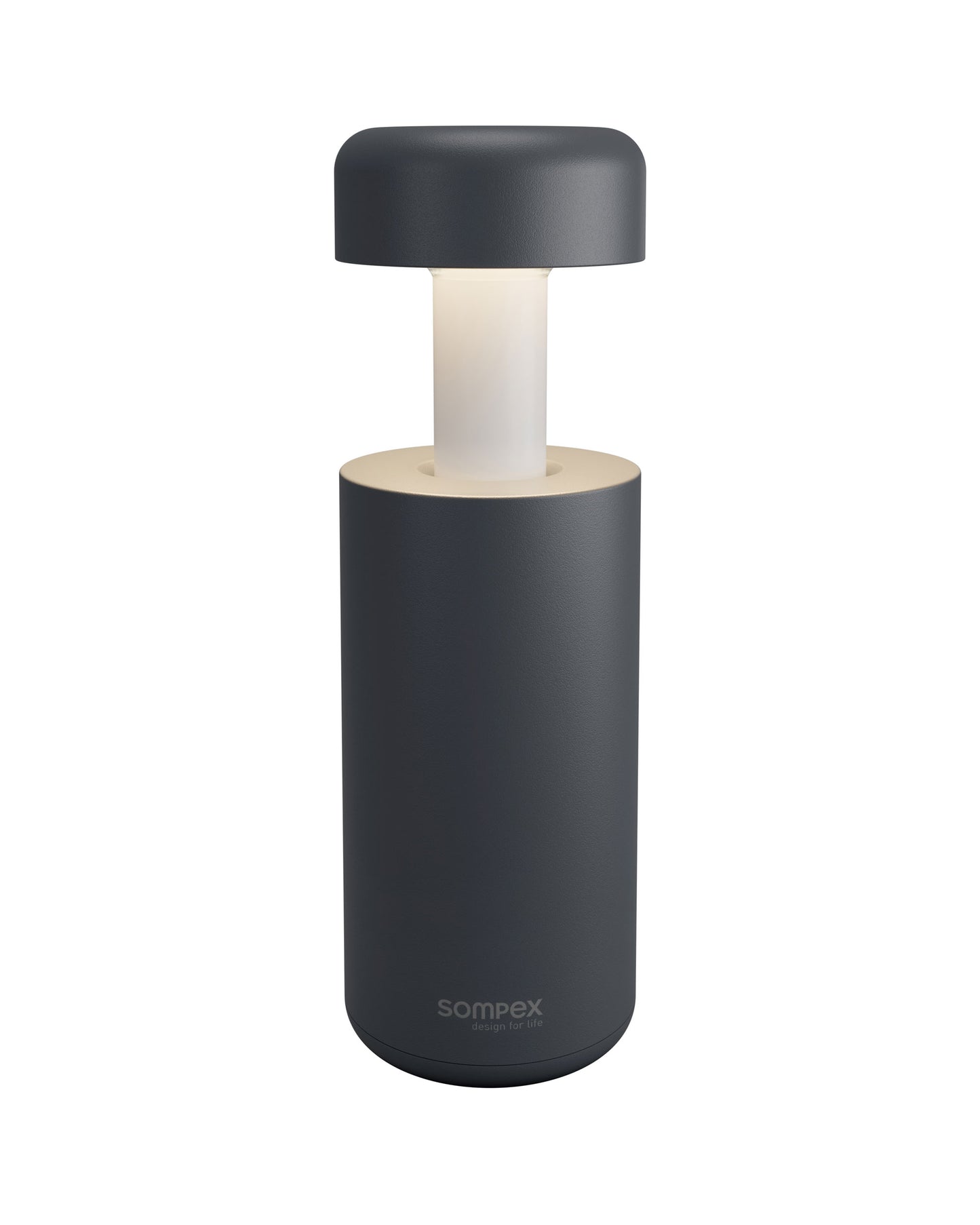 Sompex | Tafellamp Lubao| Antraciet | Accu | Dimbaar | 2 lichtstanden