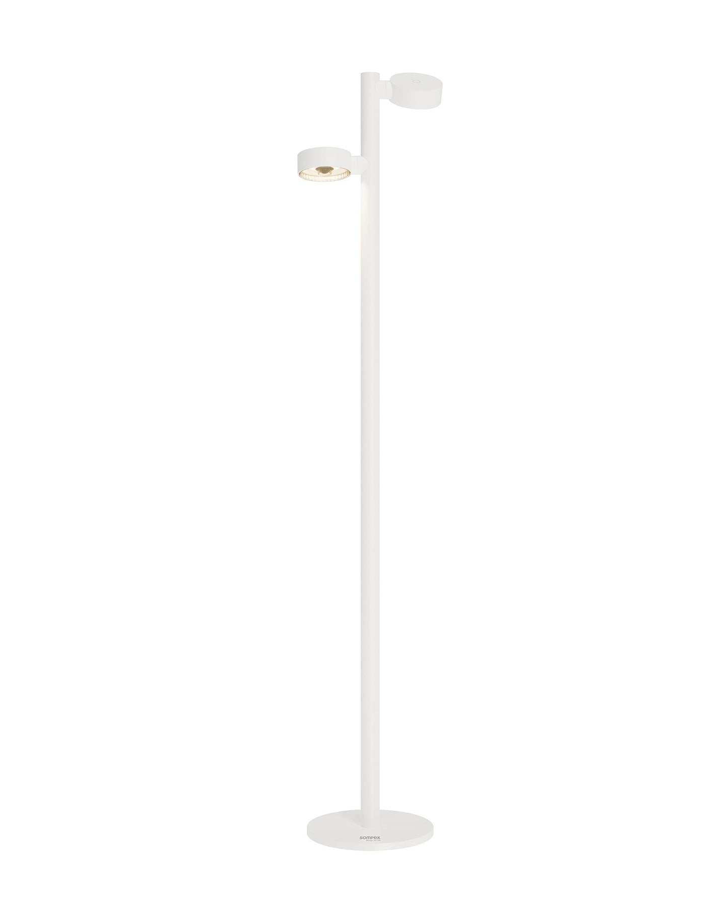 Sompex | vloerlamp RONDA| Dubbele lampen | wit | oplaadbare vloerlamp|