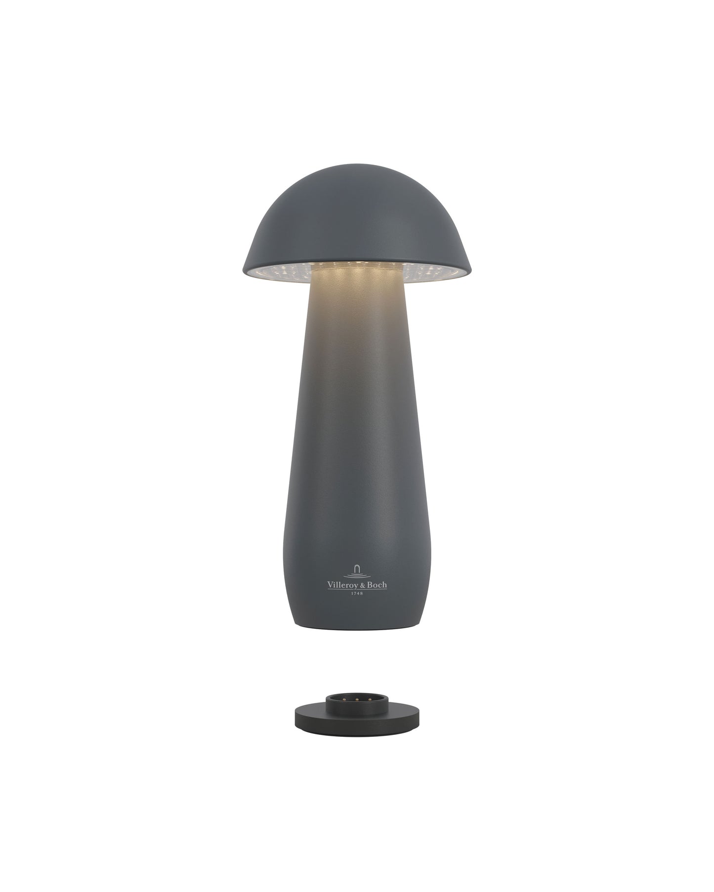 Villeroy & Boch tafellamp MODENA | 16cm| Antraciet | op accu