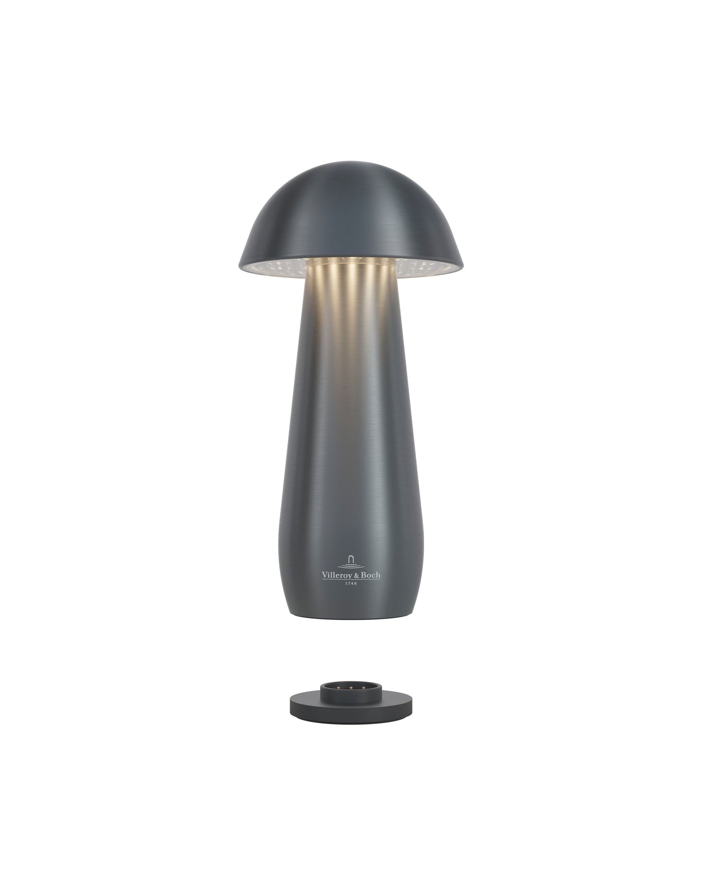 Villeroy & Boch tafellamp MODENA | 16cm| grafiet geborsteld | op accu