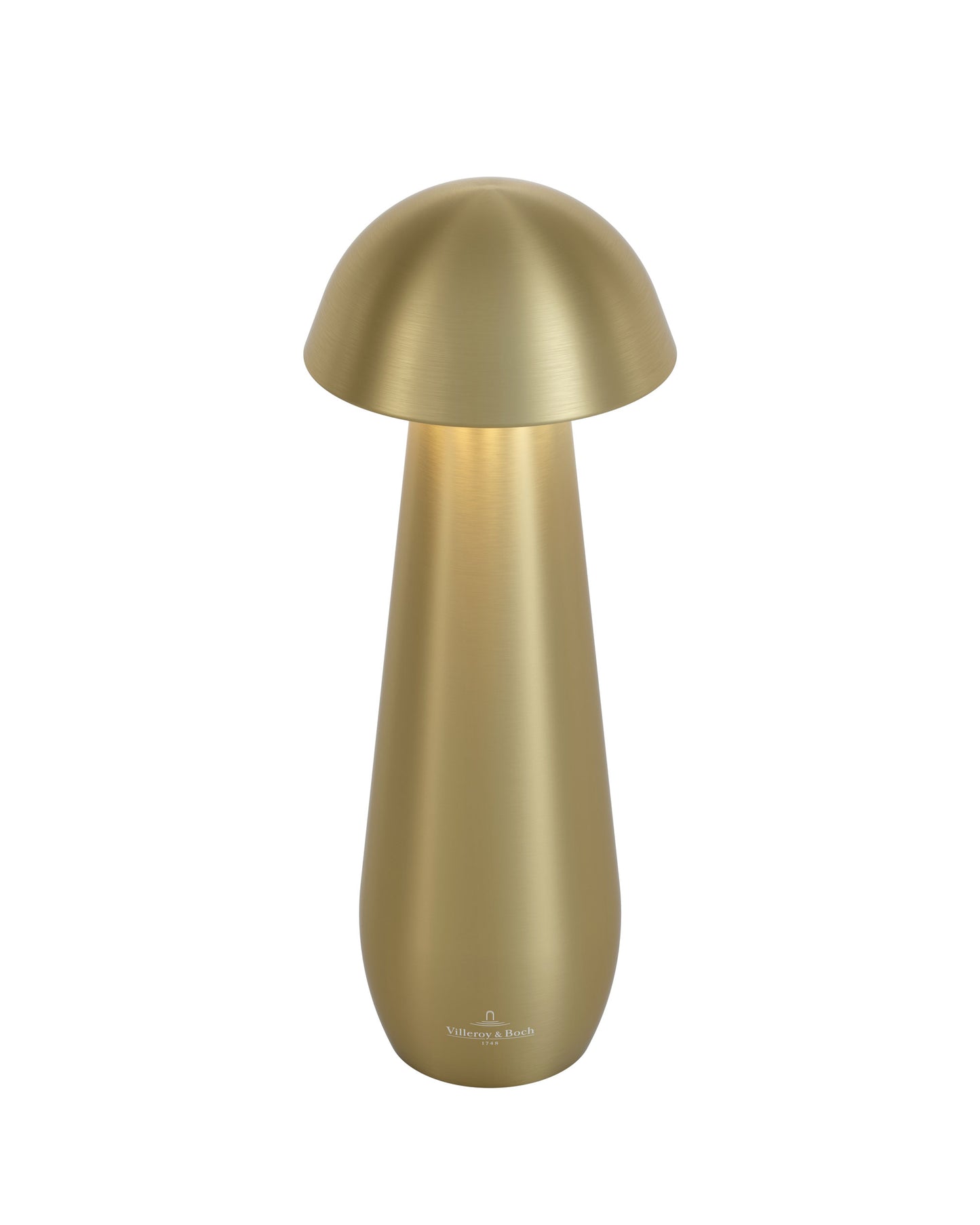 Villeroy & Boch tafellamp MODENA | 21 cm| Geborsteld goud | op accu / dimbaar / oplaadbaar