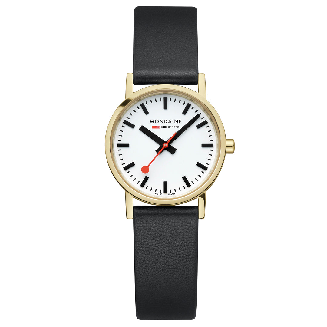 Mondaine M658.30323.10SBB Classics Horloge met band van Vegan Leer / Dames / Unisex