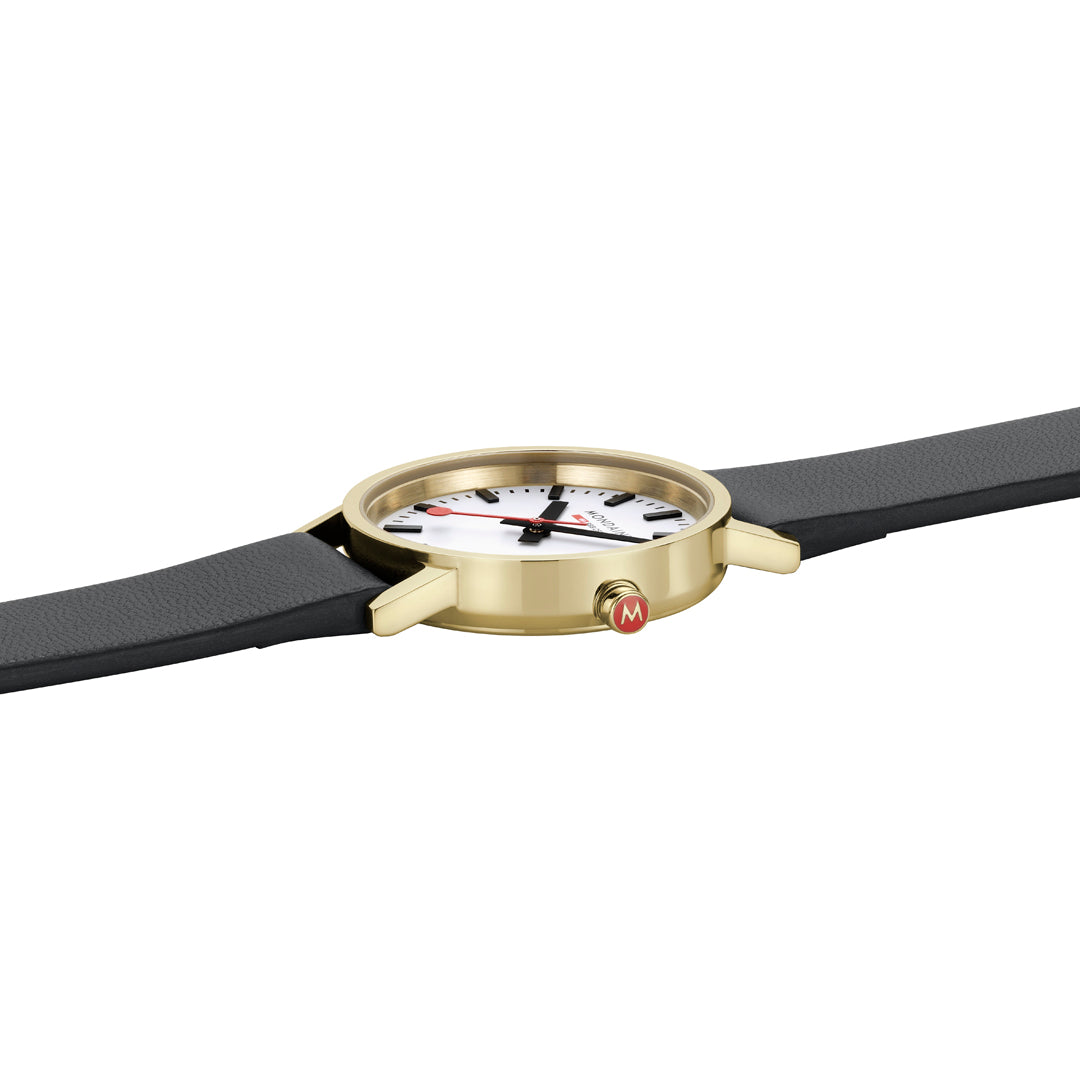 Mondaine M658.30323.10SBB Classics Horloge met band van Vegan Leer / Dames / Unisex