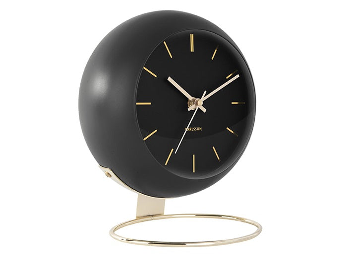 Table Clock Globe black