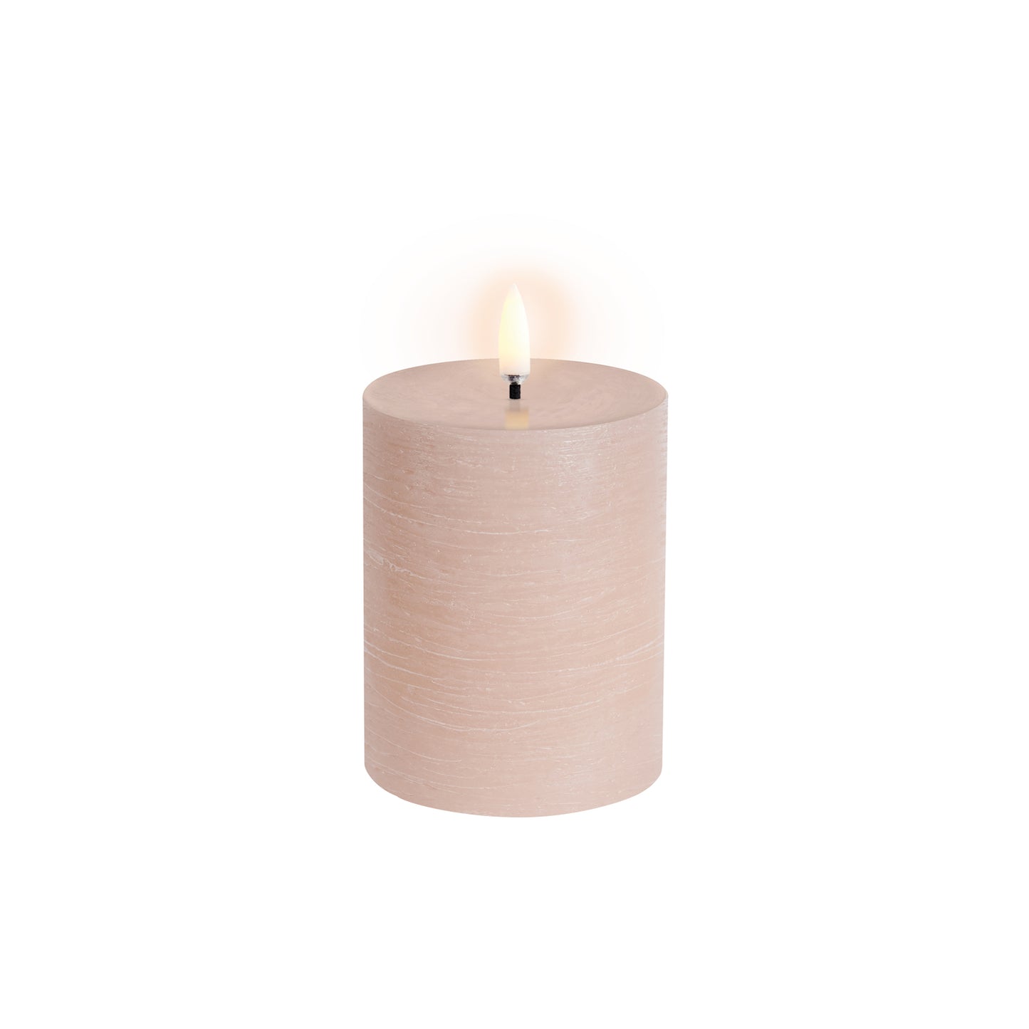 Uyuni | Led Kaars | BEIGE | 3D VLAM | Rustiek | 7,8x10 cm | Op afstand bestuurbaar |