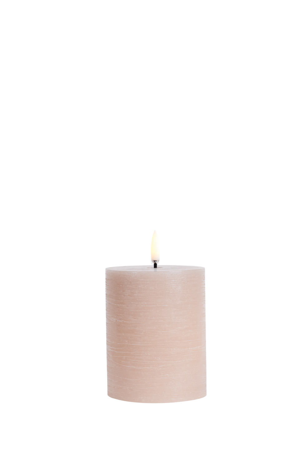 Uyuni | Led Kaars | BEIGE | 3D VLAM | Rustiek | 7,8x10 cm | Op afstand bestuurbaar |