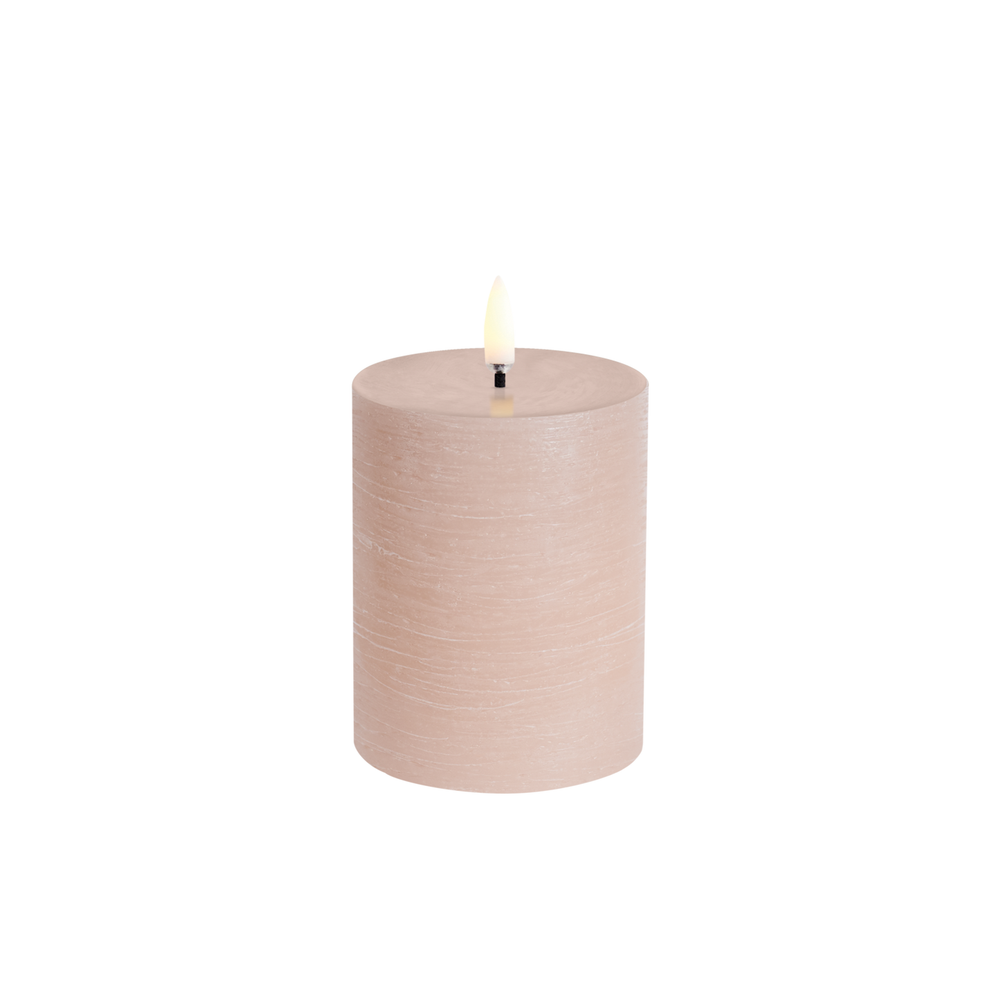 Uyuni | Led Kaars | BEIGE | 3D VLAM | Rustiek | 7,8x10 cm | Op afstand bestuurbaar |