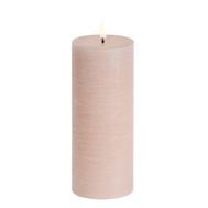 Uyuni | Led Kaars | BEIGE | 3D VLAM | Rustiek | 7,8x20 cm | Op afstand bestuurbaar |