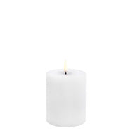 Uyuni | Led Kaars | Nordic White | 3D VLAM | Rustiek | 7,8x10 cm | Op afstand bestuurbaar |