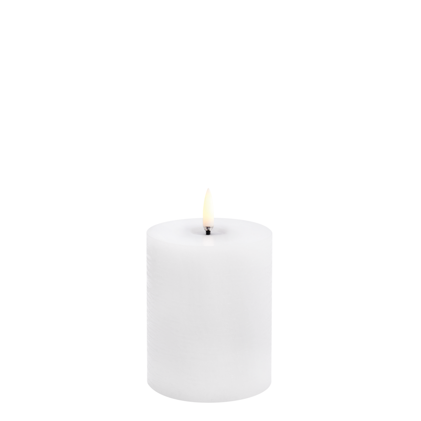 Uyuni | Led Kaars | Nordic White | 3D VLAM | Rustiek | 7,8x10 cm | Op afstand bestuurbaar |