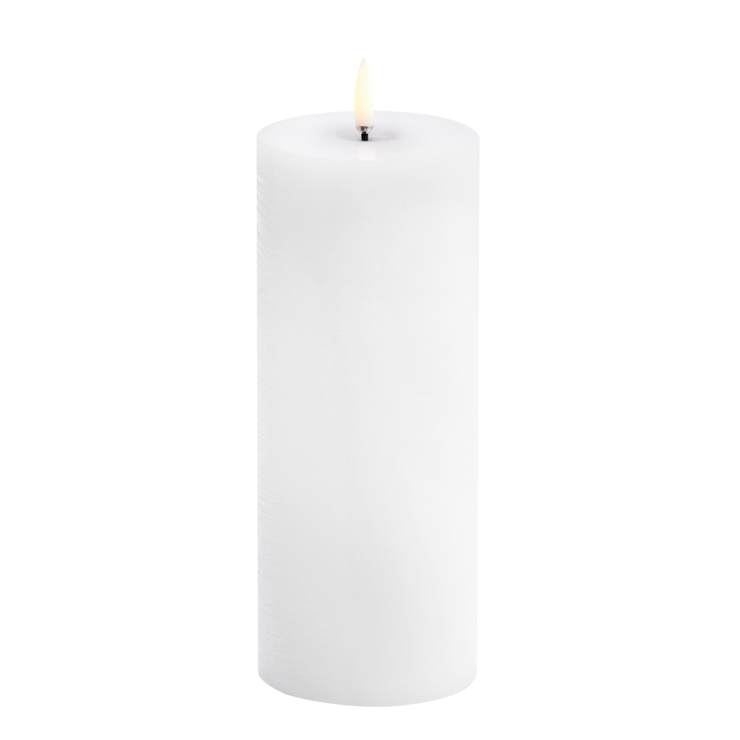 Uyuni | Led Kaars | Nordic White | 3D VLAM | Rustiek | 7,8x20 cm | Op afstand bestuurbaar |