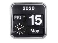 Karlsson Wandklok / Wall Clock Big Flip silver Karlsson Flipklok XL 43x43cm