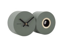 Wall Clock Duo Cuckoo Jungle Green Karlsson Koekoeksklok 26cm