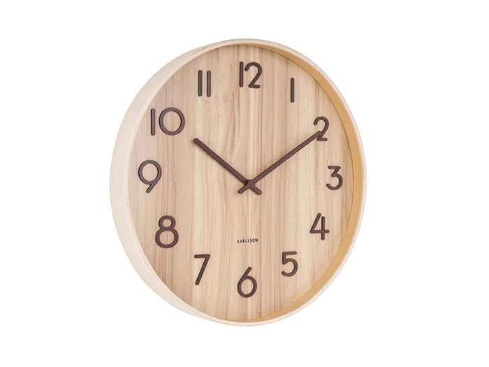 Wall Clock Pure Medium Light Wood