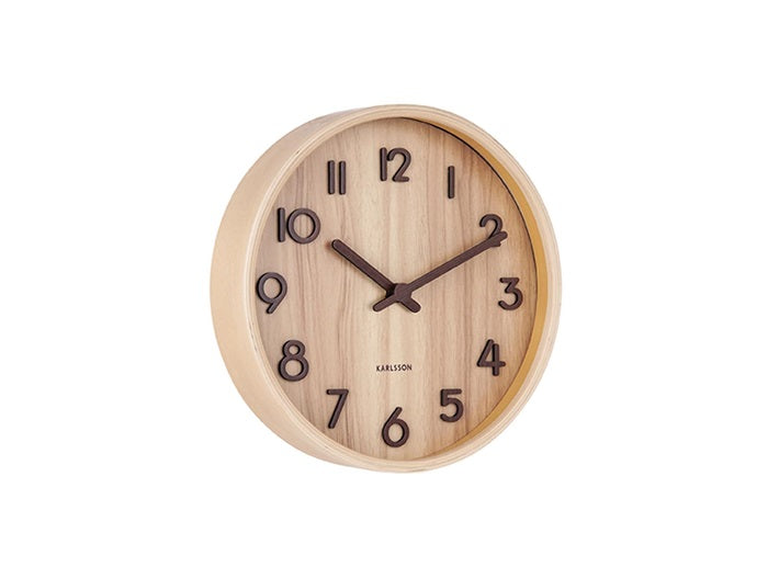 Wall Clock Pure Small Light Wood