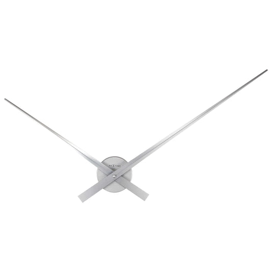 Wandklok NeXtime dia 85 cm Aluminium- Zilver Hands'