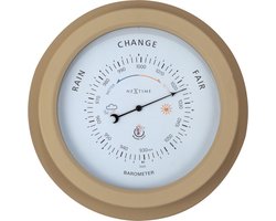 Buiten Barometer - Ø22CM - Metaal - Bruin "Orchid"