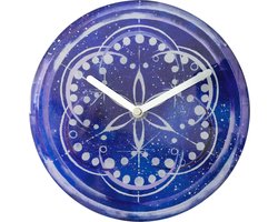 Tafelklok Nextime dia 20cm indigo glas Cosmo Indigo Tafel