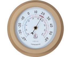 Buitenthermometer - Ø22CM - metaal - bruine "Lily"