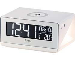 AMS digitale wekker op stroom/ tafelklok met oplaadfunctie voor telefoon / Light Alarm Clock AMS 1300