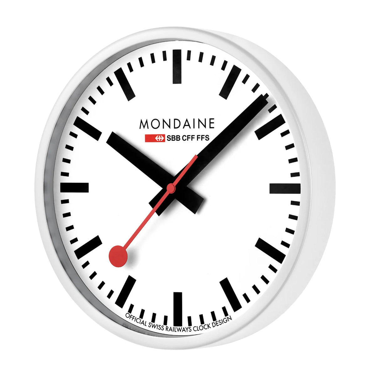 Mondaine 25cm wandklok wit