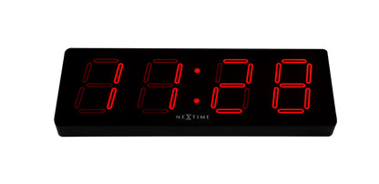 Wandklok NeXtime 51.5 x 18 x 4.5 cm, plastic, 'Big D'