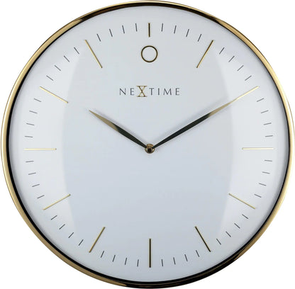 Wandklok NeXtime Glamour Ø40 metaal wit/goud