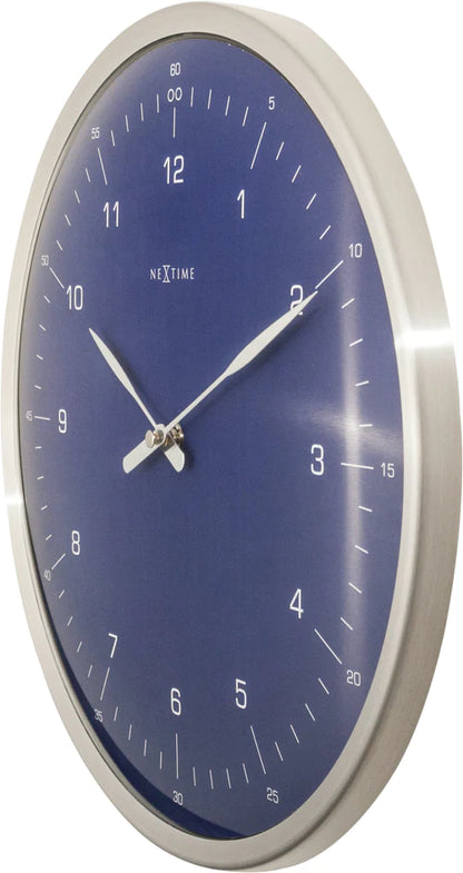 Wandklok NeXtime 60 minutes Ø33 metaal blauw