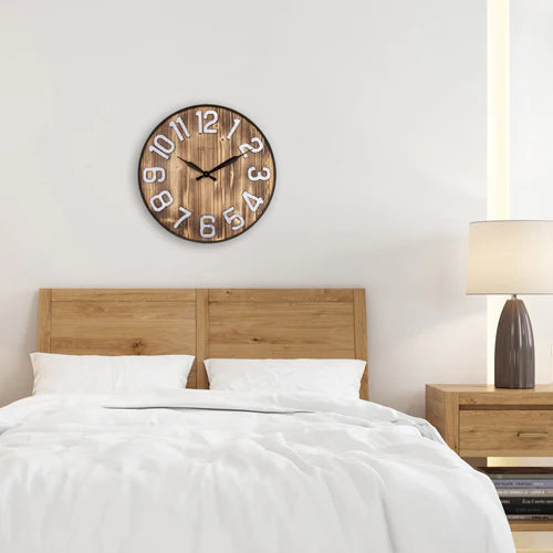 Grote Wandklok - 50cm - Stil - Hout - Metaal - "Aberdeen" - NeXtime