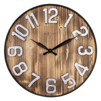 Grote Wandklok - 50cm - Stil - Hout - Metaal - "Aberdeen" - NeXtime