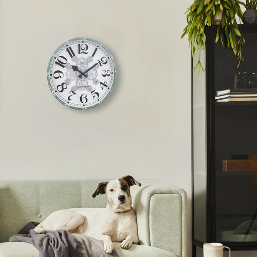 Witte Gear Klok - Grote Wandklok - 50cm - Bewegende         tandwielen - "Henry" - NeXtime