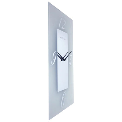 Wandklok Nextime 20x50cm glas Frosted/Mirror Dali