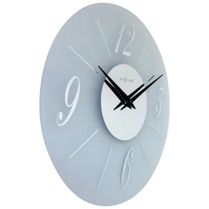 Wandklok Nextime dia 43cm glas Frosted/Mirror Dali Round