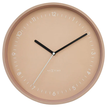 Wandklok Nextime dia 30cm Roze Aluminum Berlin