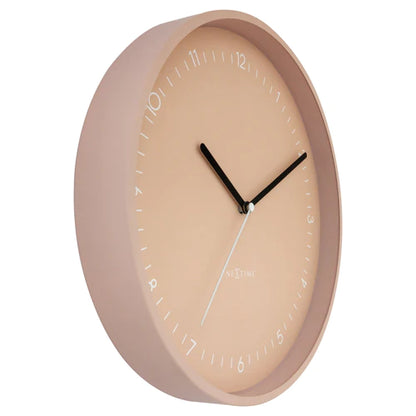 Wandklok Nextime dia 30cm Roze Aluminum Berlin