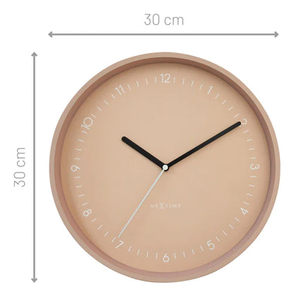 Wandklok Nextime dia 30cm Roze Aluminum Berlin