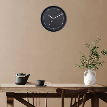 Wandklok Nextime dia 30cm Zwart Aluminum Berlin