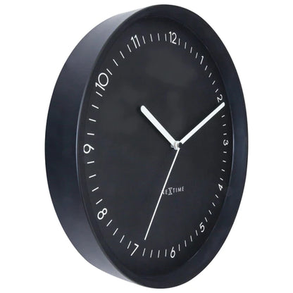 Wandklok Nextime dia 30cm Zwart Aluminum Berlin